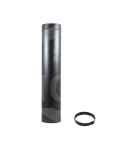 6" Twin Wall 1000mm Length-Matt Black  BDW10006