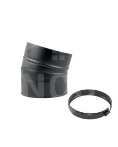 5" Twin Wall 15° Bend-Matt Black  BDWB1505