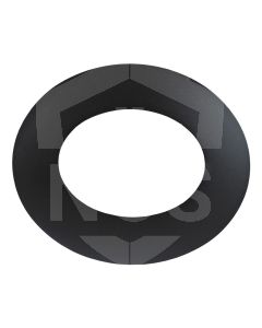 6" Twin Wall 45° Trim Collar-Matt Black  BDWTC4506