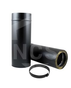 5" Twin Wall 560mm - 900mm Length-Matt Black  BDWAJ105