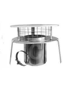 6" Mini Suspending Cowl Stainless Steel  UFSCMS06