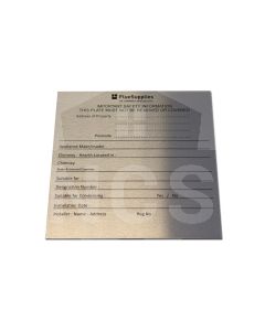 Chimney Notice Plate