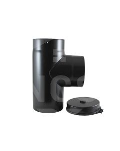 5" 90° Tee With Cap Stove Pipe  MSPT9005