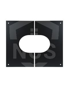 5" Twin Wall Split Firestop Spacer 0° - 30°-Matt Black  BDWFS205