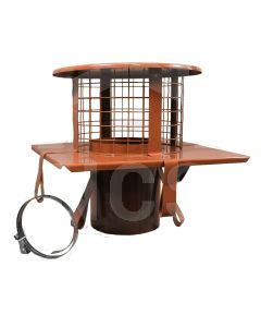 6" Square Based Suspending Cowl Terracotta  UFSCQT06