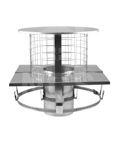 6" Square Based Suspending Cowl Stainless Steel  