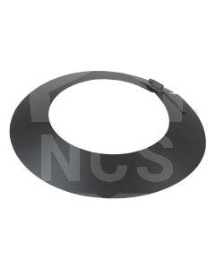 6" Twin Wall Storm Collar-Matt Black  BDWSC06