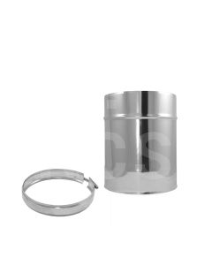 4" Twin Wall 250mm Length-Stainless Steel