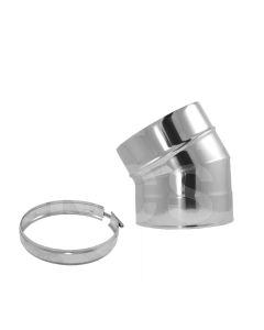 4" Twin Wall 30° Bend-Stainless Steel