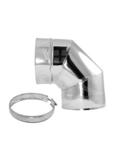 4" Twin Wall 90° Bend-Stainless Steel