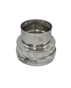 4" Twin Wall To Flex Adaptor-Stainless Steel  DWTF04