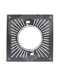 5" Twin Wall Vented Ceiling Support-Matt Black  BDWVFS05